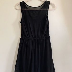 Flare Little Black Dress with Sheer Details